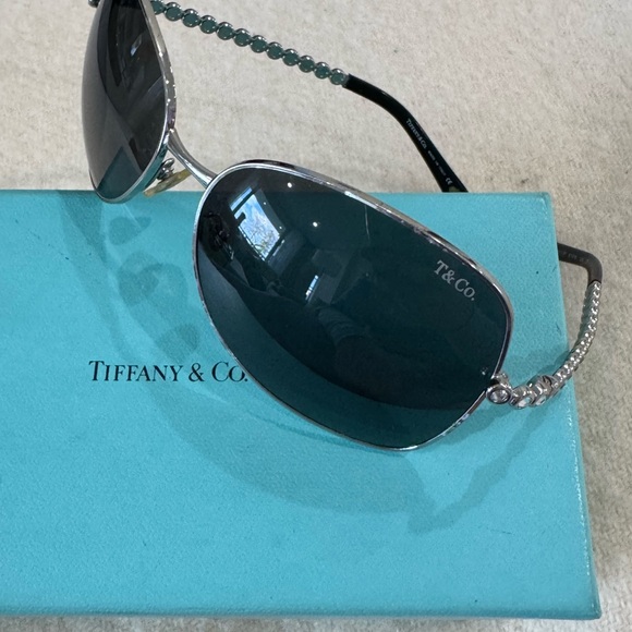 Tiffany & Co. Accessories - Tiffany & Co. Silver and Black Sunglasses